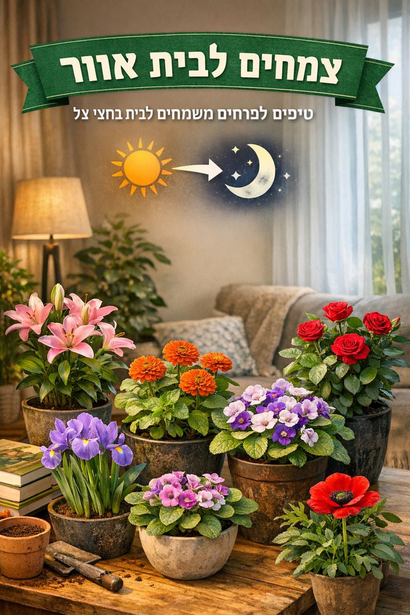 עציצים פורחים צבעוניים לסלון, צמחי בית פורחים באור וחצי צל, עיצוב פנים טבעי לבית
