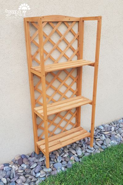 מעמד עץ לעציצים | 3 קומות | דגם 131 | 138X60