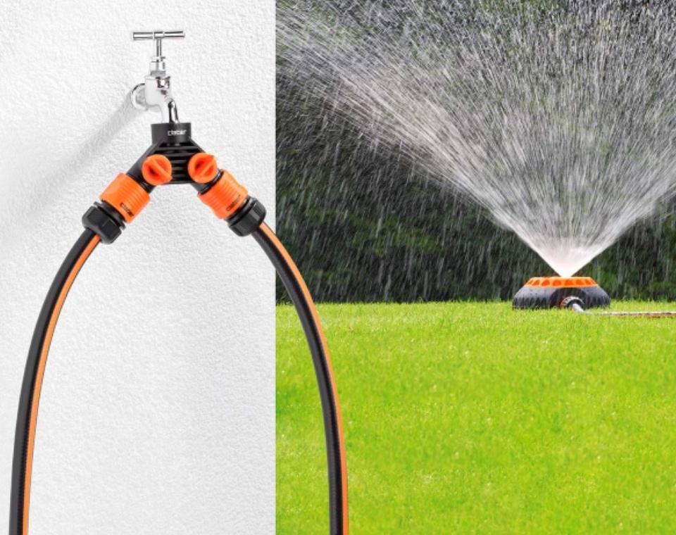 מחבר ברז כפול | מפצל Y לברז גינה | 8599