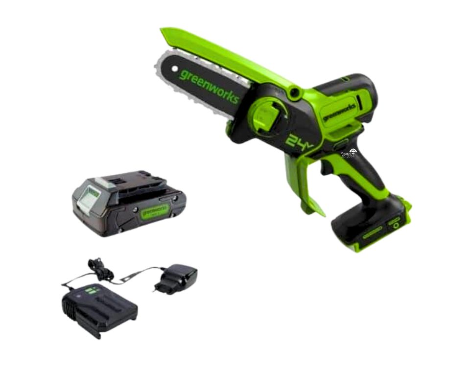 מסור שרשרת נטען 24V | סוללה 4.0Ah | מטען מיקרו