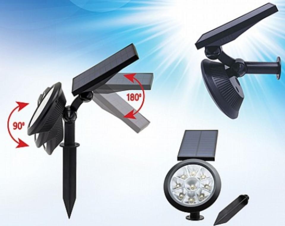 ספוט לד סולארי מחליף צבעים