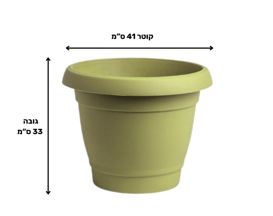 עציץ כרמל | ירוק מרווה | קוטר 41 ס"מ | 24 ליטר של Eyal – מבט מקרוב על הפרטים