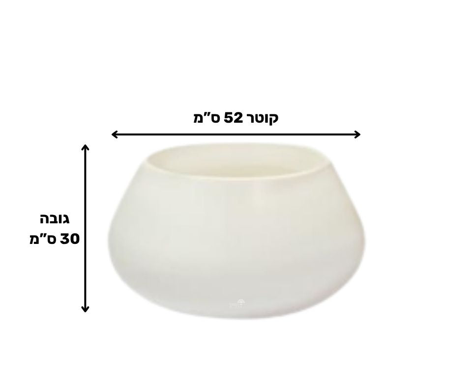עציץ הדר | 52X30 | לבן
