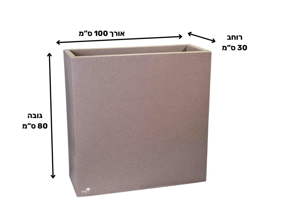 אדנית רוטו רחב גבוה | גרניט | 100X30X80
