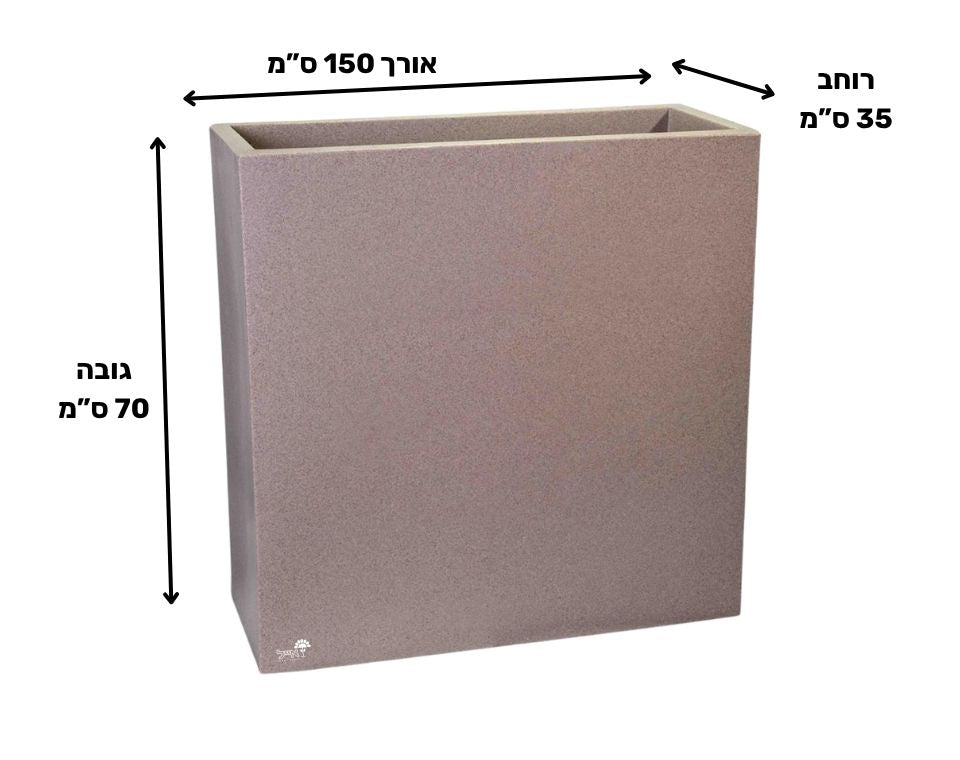 אדנית רוטו רחב גבוה | גרניט | 150X35X70