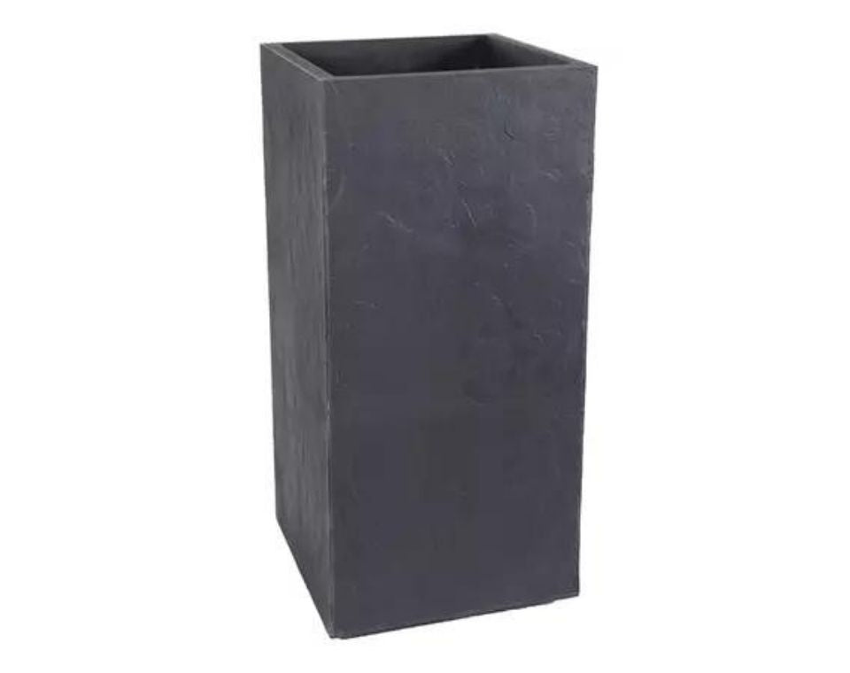 כד דמוי אבן | מידות 39.5X39.5X80 | אפור כהה