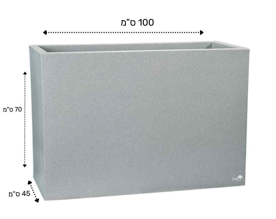 אדנית רוטו רחב גבוה | בטון | 100X45X70