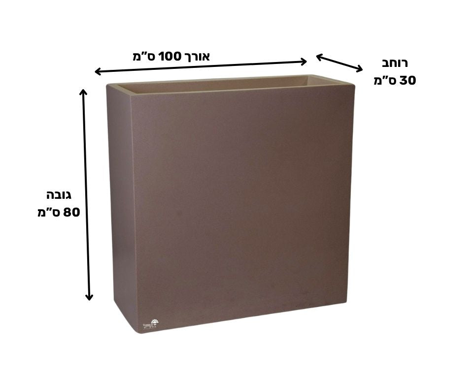 אדנית רוטו רחב גבוה | חום | 100X30X80