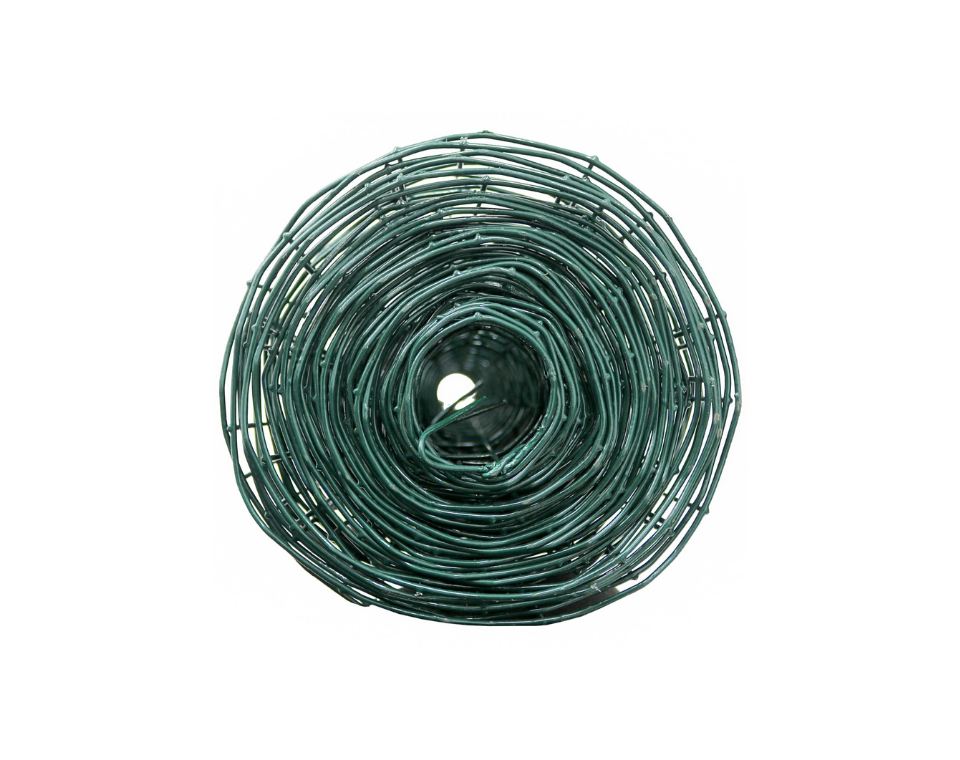 גדר רשת מולחמת מצופה PVC | ירוק | 1.5X10 מטר | 7.5X5 ס"מ