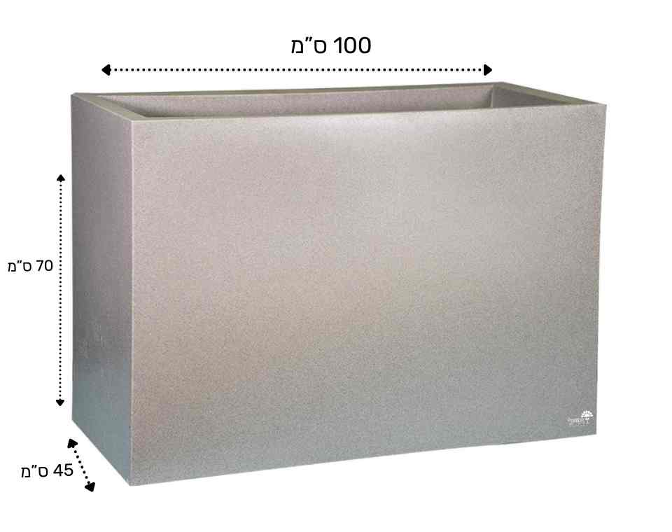 אדנית רוטו רחב גבוה | גרניט | 100X45X70