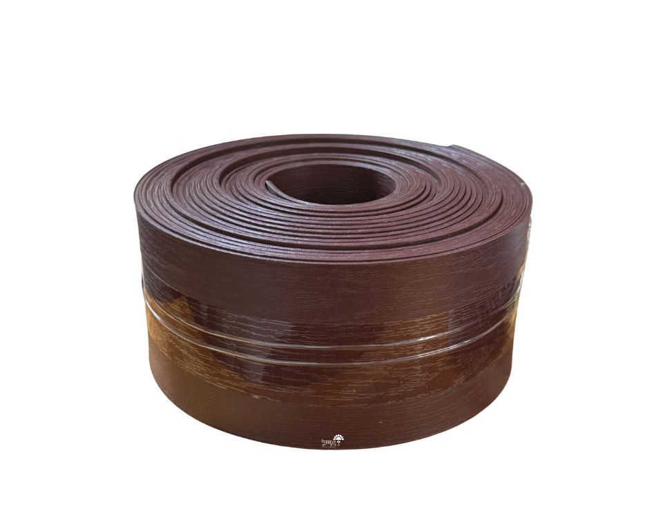 תוחם דשא דמוי עץ+יתדות | 13 מטר | חום