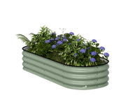 אדנית מתכת מוגבהת מודולרית | 2 מידות שונות להרכבה | ירוק | גובה 28 ס"מ