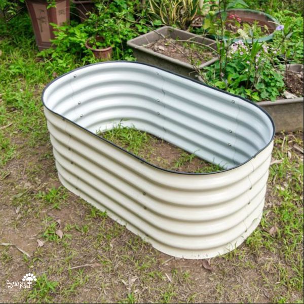 אדנית מתכת מוגבהת | 105x60x43 ס"מ | קרם