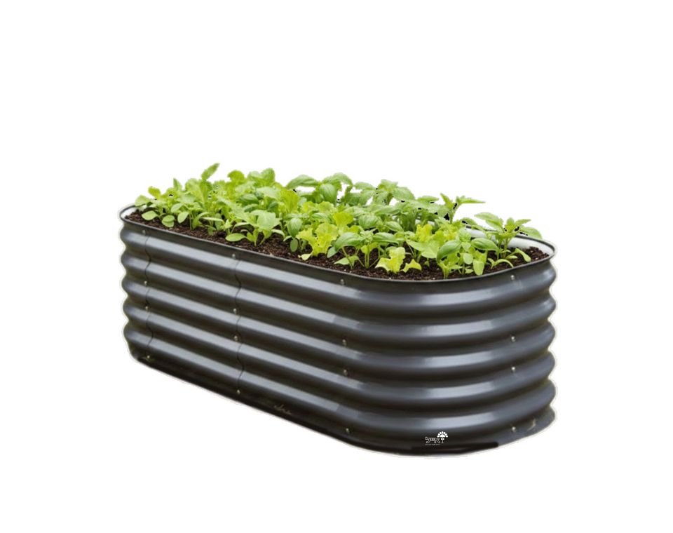 אדנית מתכת מוגבהת מודולרית | 2 מידות שונות להרכבה | גובה 43 ס"מ | אפור