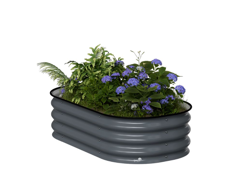 אדנית מתכת מוגבהת | 105x60x28 ס"מ | אפור