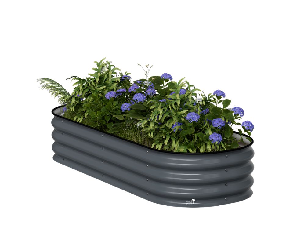 אדנית מתכת מוגבהת מודולרית | 2 מידות שונות להרכבה | אפור | גובה 28 ס"מ