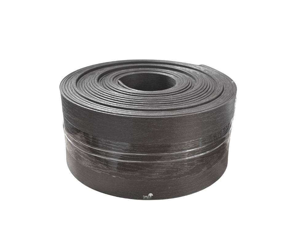 תוחם דשא דמוי עץ+יתדות | 13 מטר | אפור