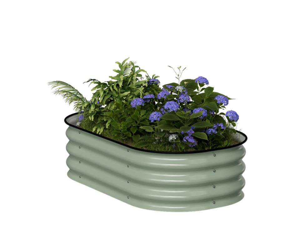 אדנית מתכת מוגבהת | 105x60x28 ס"מ | ירוק