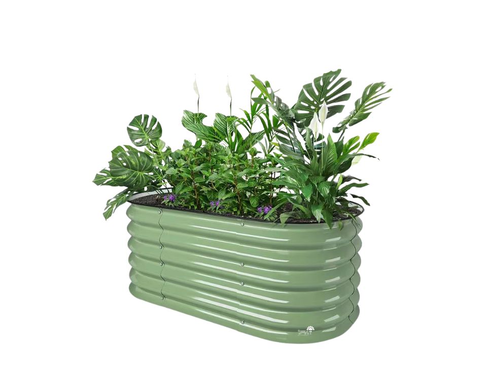 אדנית מתכת מוגבהת | 105x60x43 ס"מ | ירוק