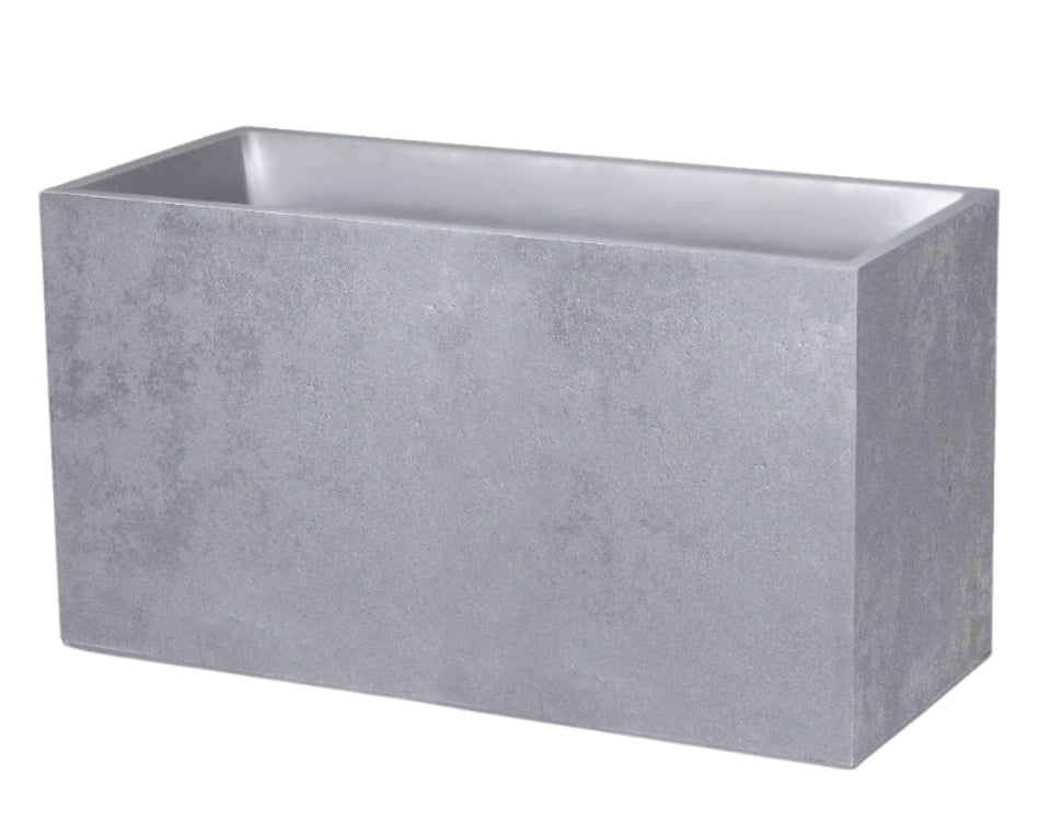 אדנית דמוי בטון | מידות 99.5x39.5x60 | אפור בהיר