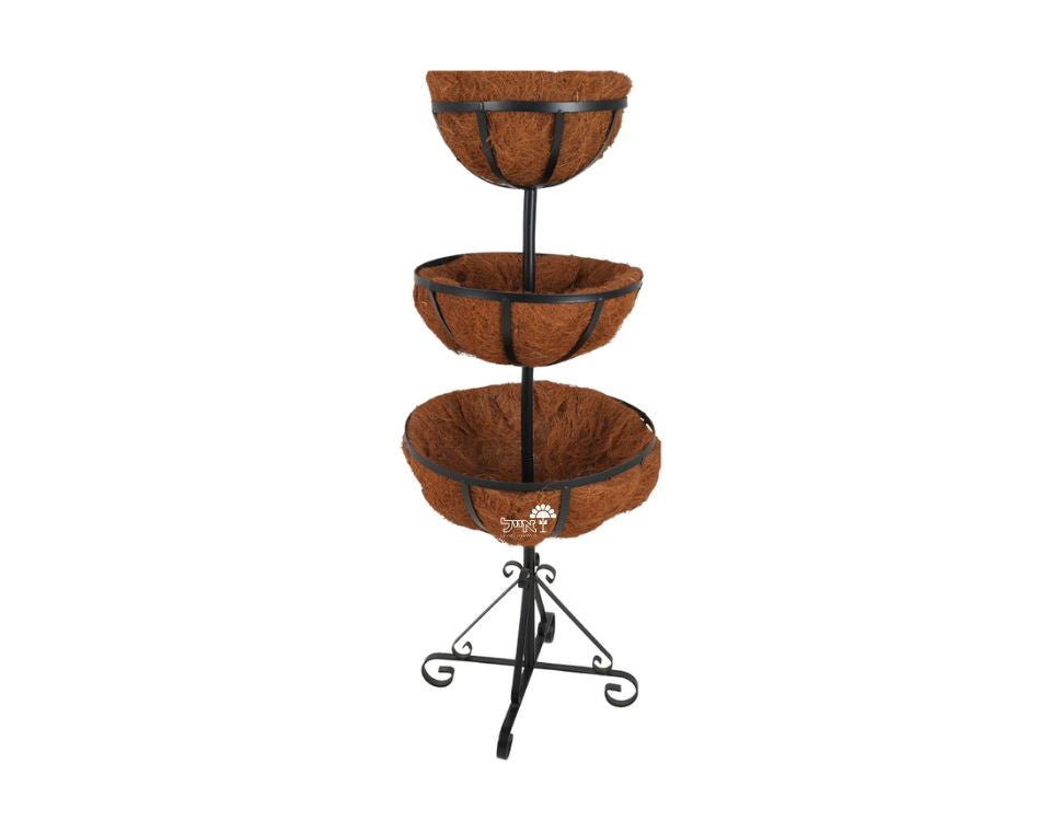 מעמד ברזל עם סלי שתילה | דגם 3204040 | 53X110 | שחור