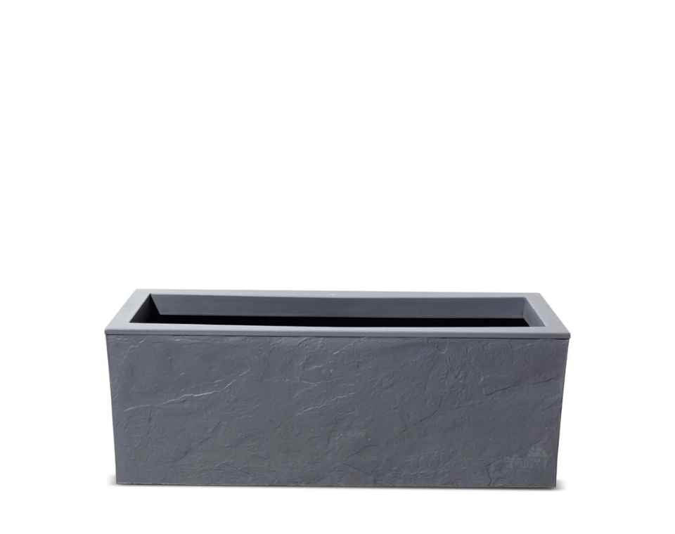 אדנית דמוי אבן | מידות 79.5X29.5X29.5 | אפור כהה