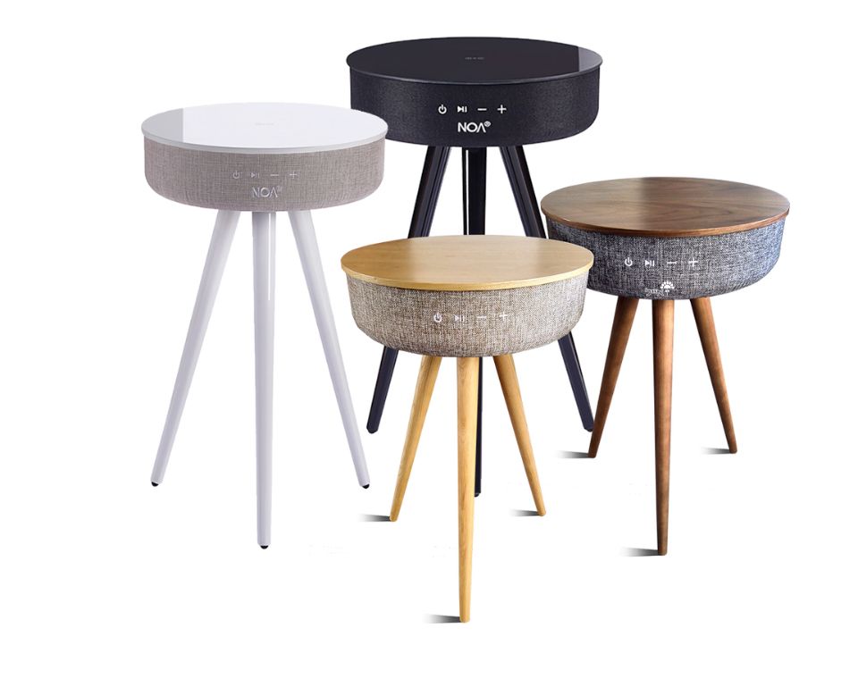 רמקול BL שולחני עם משטח טעינה אלחוטי | NOA SOUND BOX V800W | אגוז