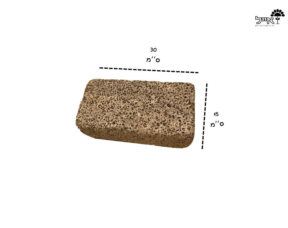 אבן תיחום לגינה | 30X15 ס''מ | אפור
