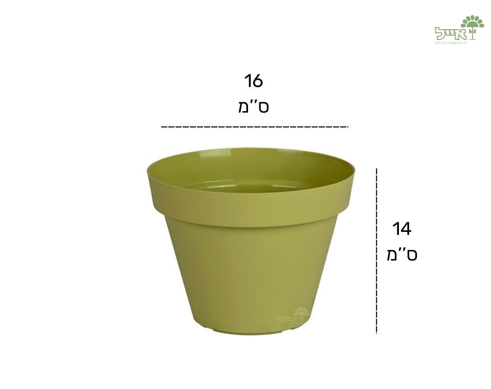 עציץ אביב | ירוק זית | קוטר 16 ס"מ