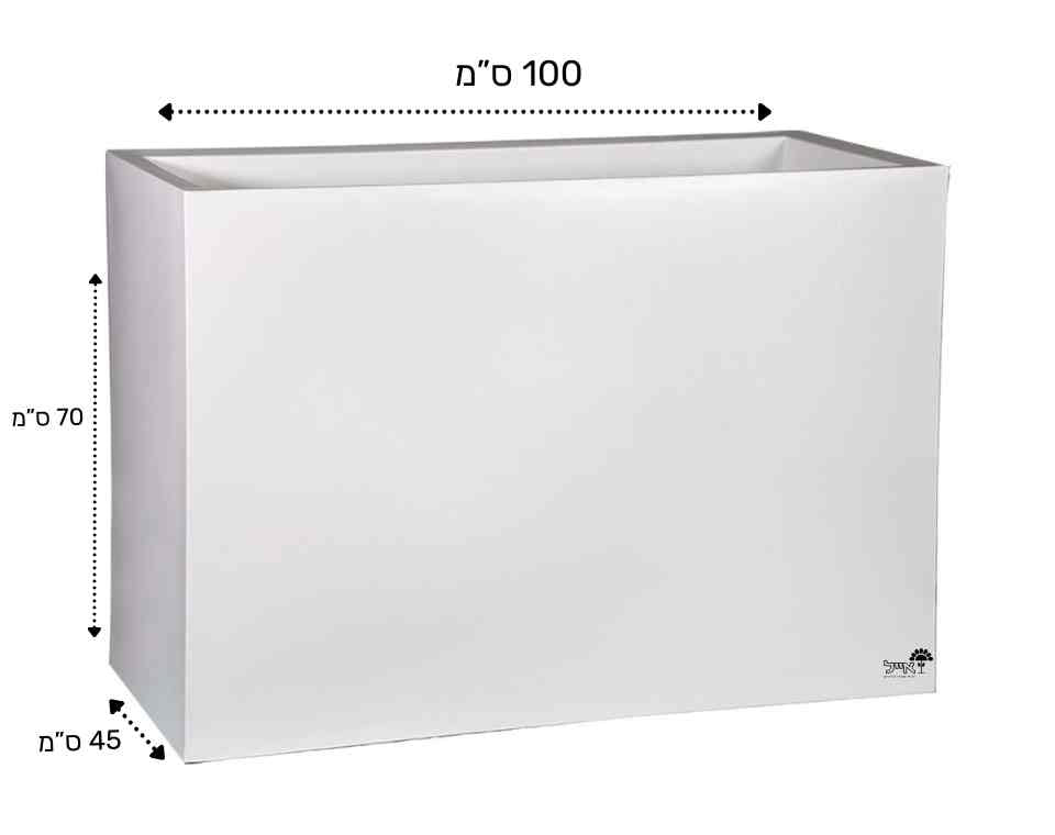 אדנית רוטו רחב גבוה | לבן | 100X45X70