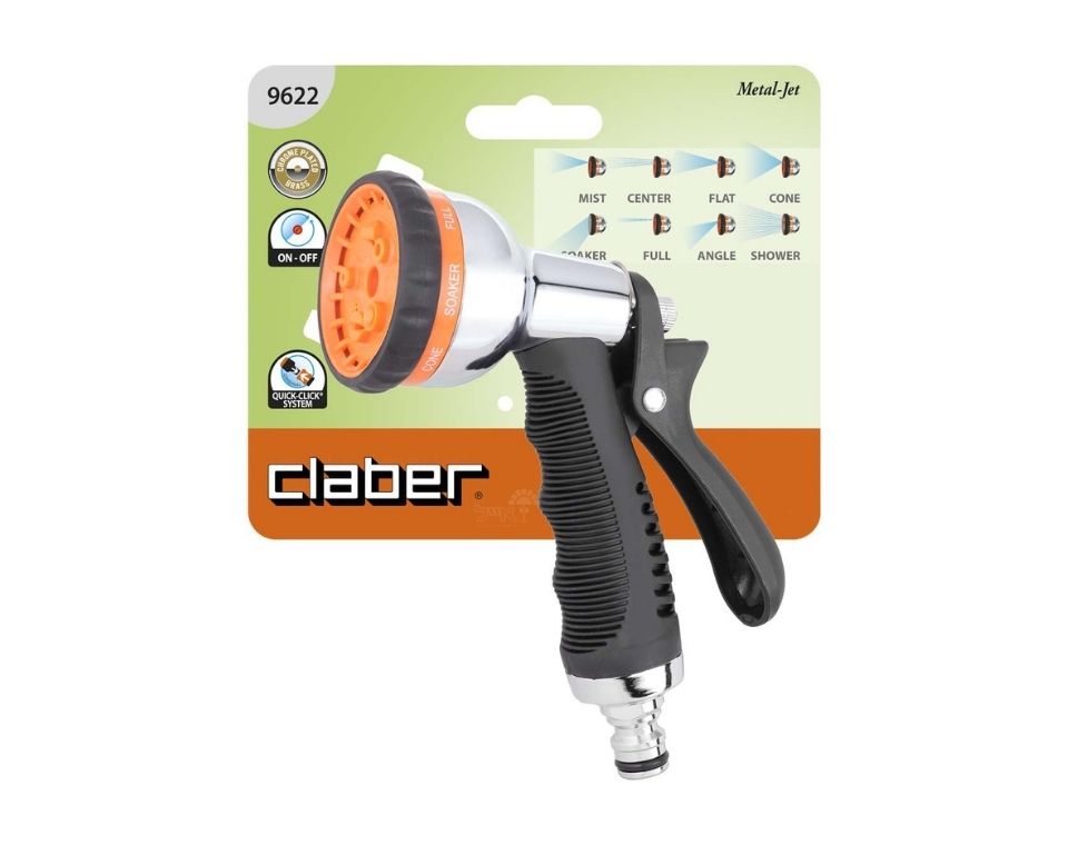 אקדח השקיה ממתכת | 8 מצבים מקצועי | 9622