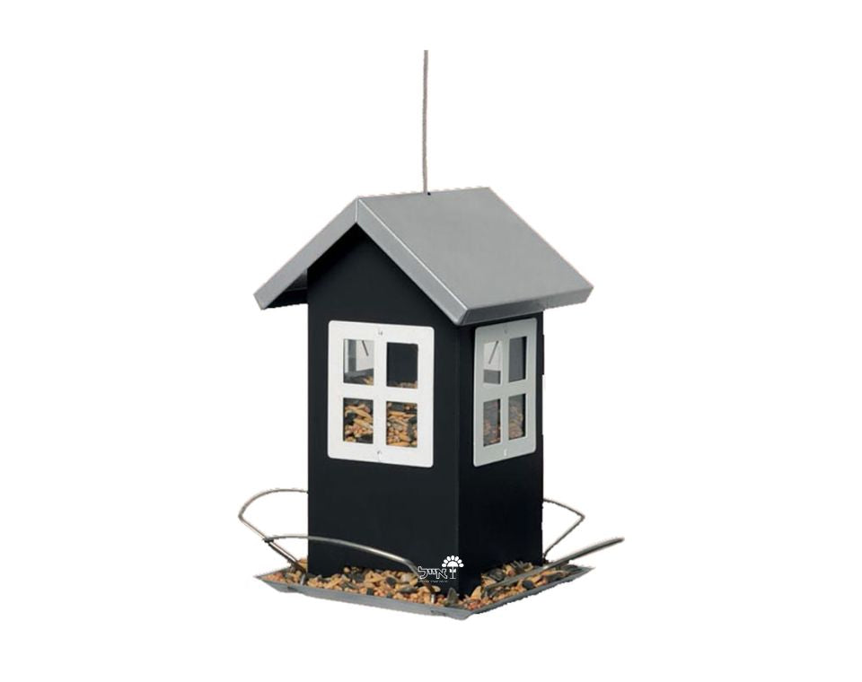 מתקן האכלה ממתכת לציפורים קטנות | 12X19.5 | דגם 18005 | שחור