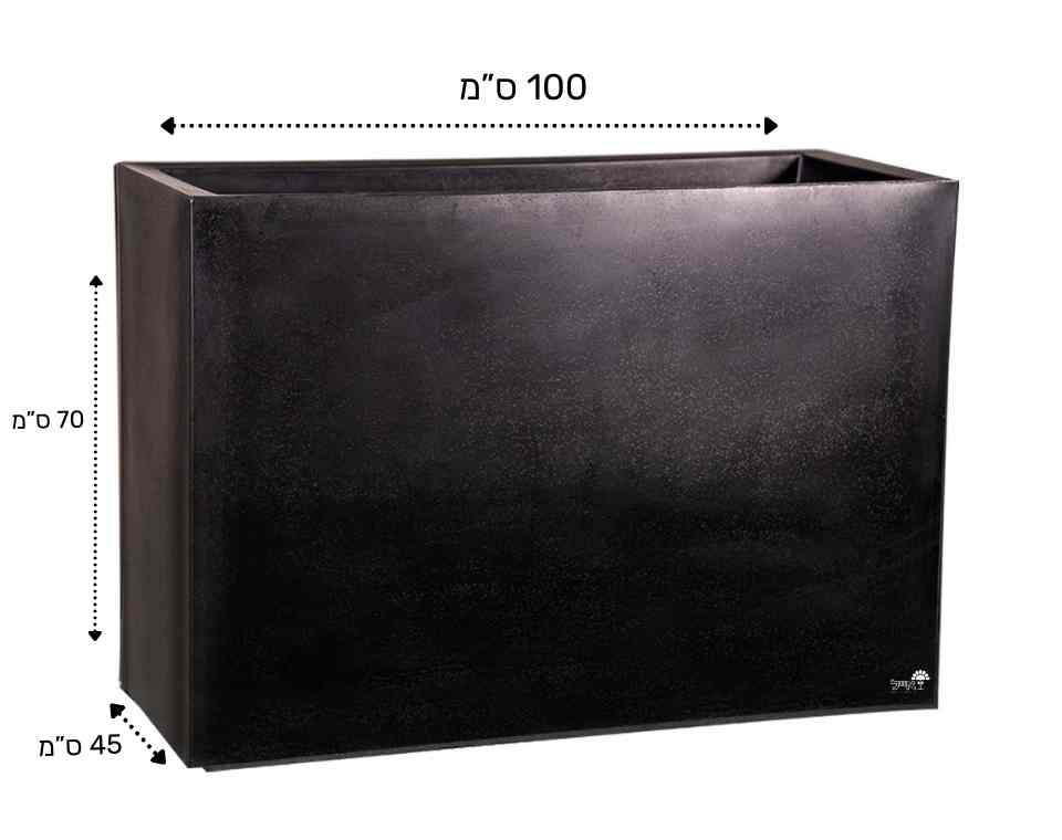 אדנית רוטו רחב גבוה | שחור | 100X45X70