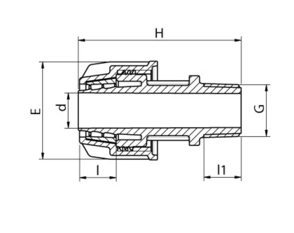 מצמד(מחבר) הברגה חיצונית 16 מ״מ | סדרה חומה