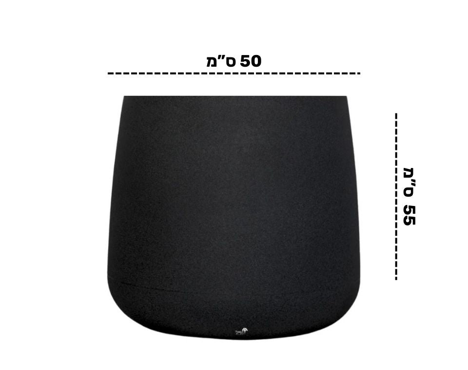 כד עגול | דגם דנוור | קוטר 50 גובה 55 ס"מ | שחור