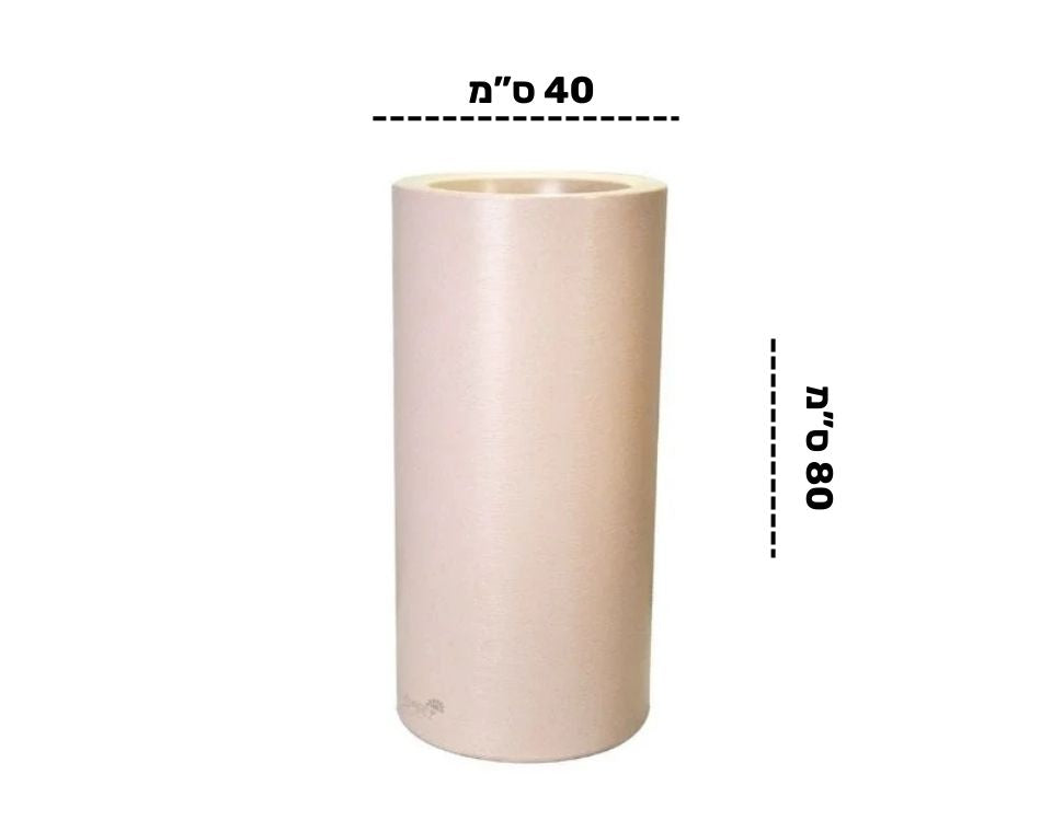 עציץ רותם עגול | אבן | קוטר 40 | גובה 80