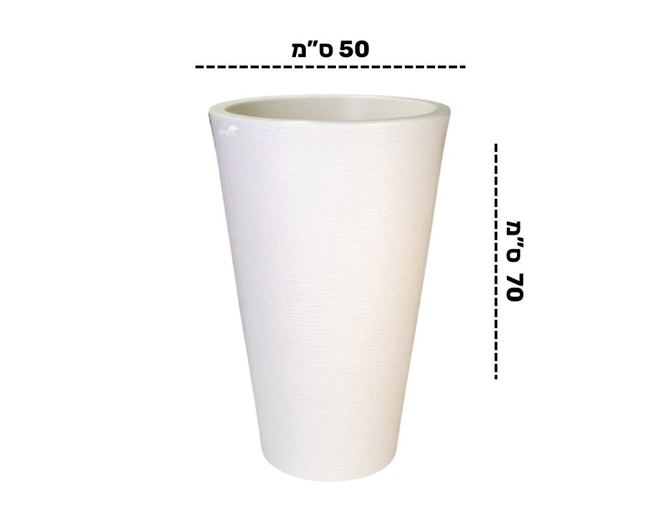 כד חבצלת | 50X77 | לבן