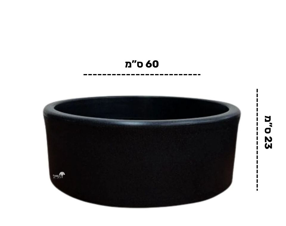 קערת ערבה | מידות 60X23 | פחם