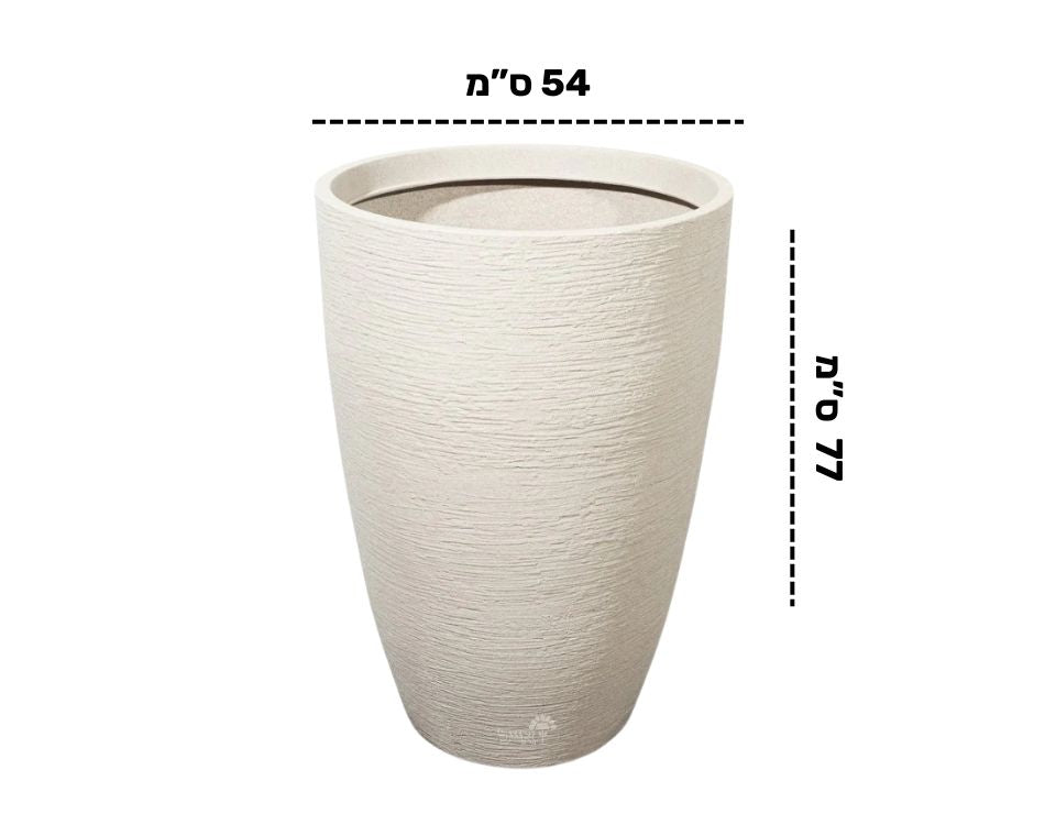 כד גבוה | דגם בוסטון | קוטר 54 ס״מ גובה 77 ס"מ | חול