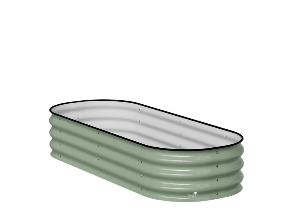 אדנית מתכת מוגבהת מודולרית | 2 מידות שונות להרכבה | ירוק | גובה 28 ס"מ