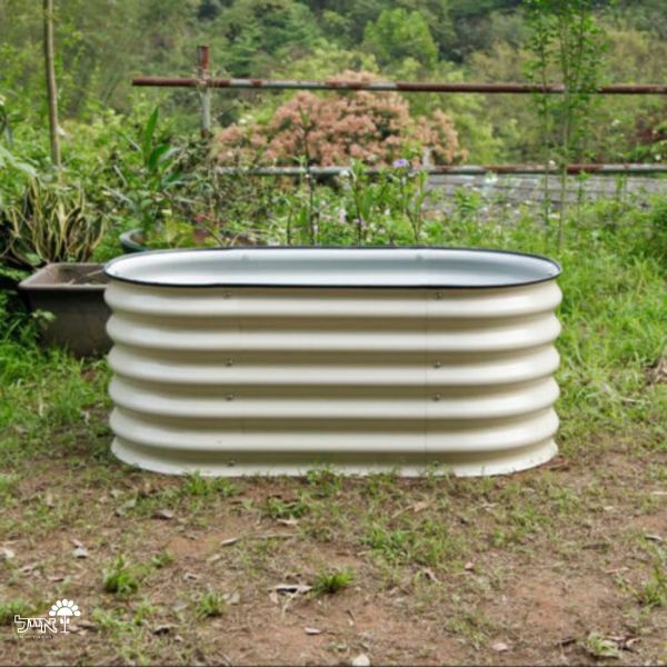 אדנית מתכת מוגבהת | 105x60x43 ס"מ | קרם