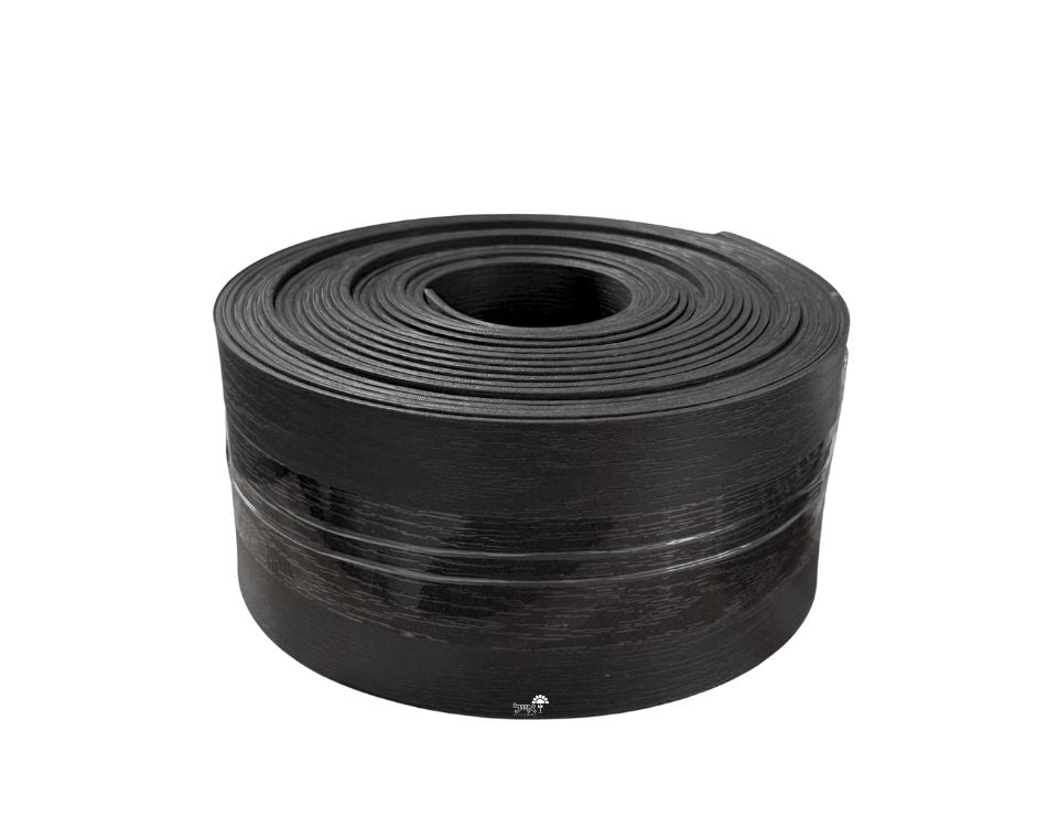 תוחם דשא דמוי עץ+יתדות | 13 מטר | שחור