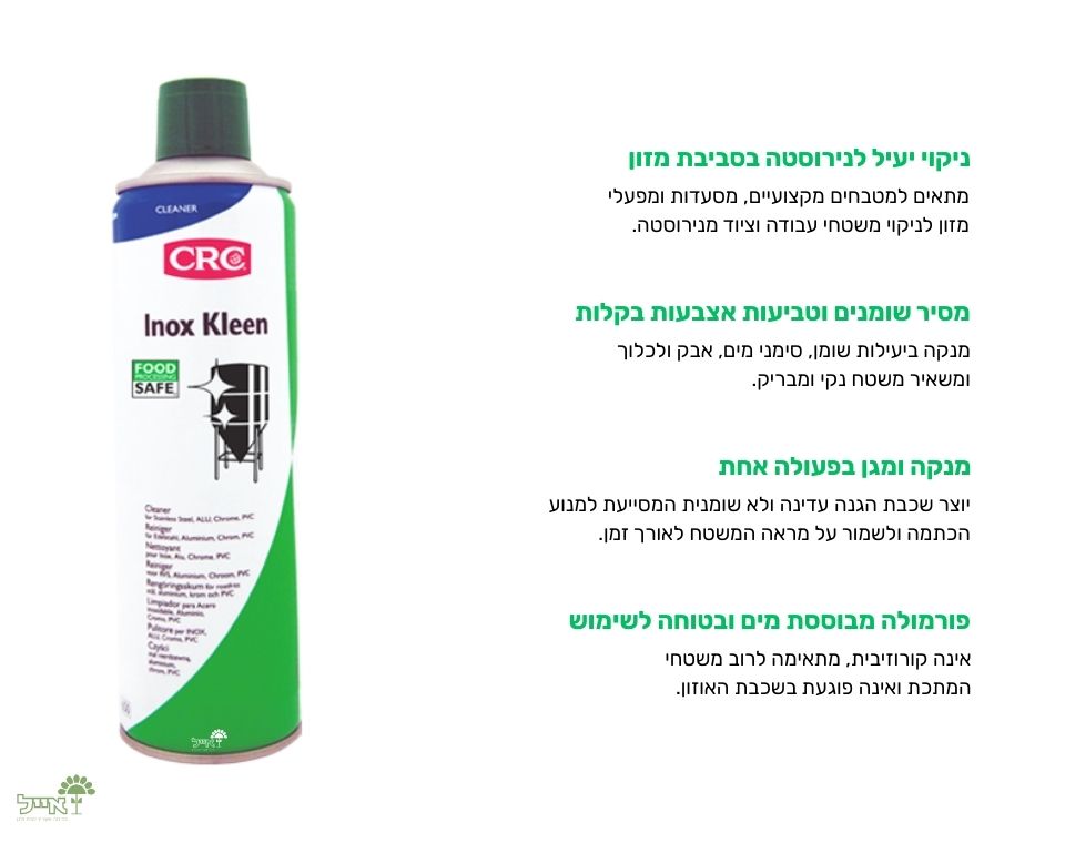 ספריי ניקוי לנירוסטה | 500 מ"ל של CRC – מבט מקרוב על הפרטים
