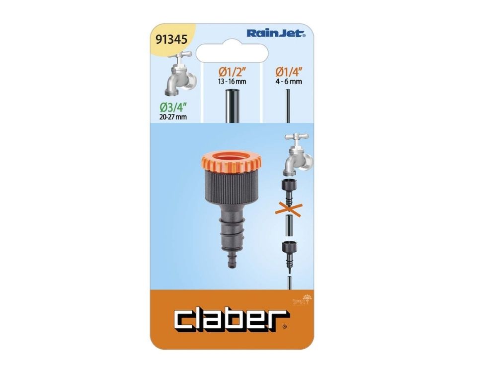 מתאם הברגה בין ברז בקוטר ''1/2 - ''3/4 | לצינור 4-6 מ''מ