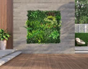 קיר ירוק מתכוונן - עלה משולב צבעוני | 100/100 ס״מ