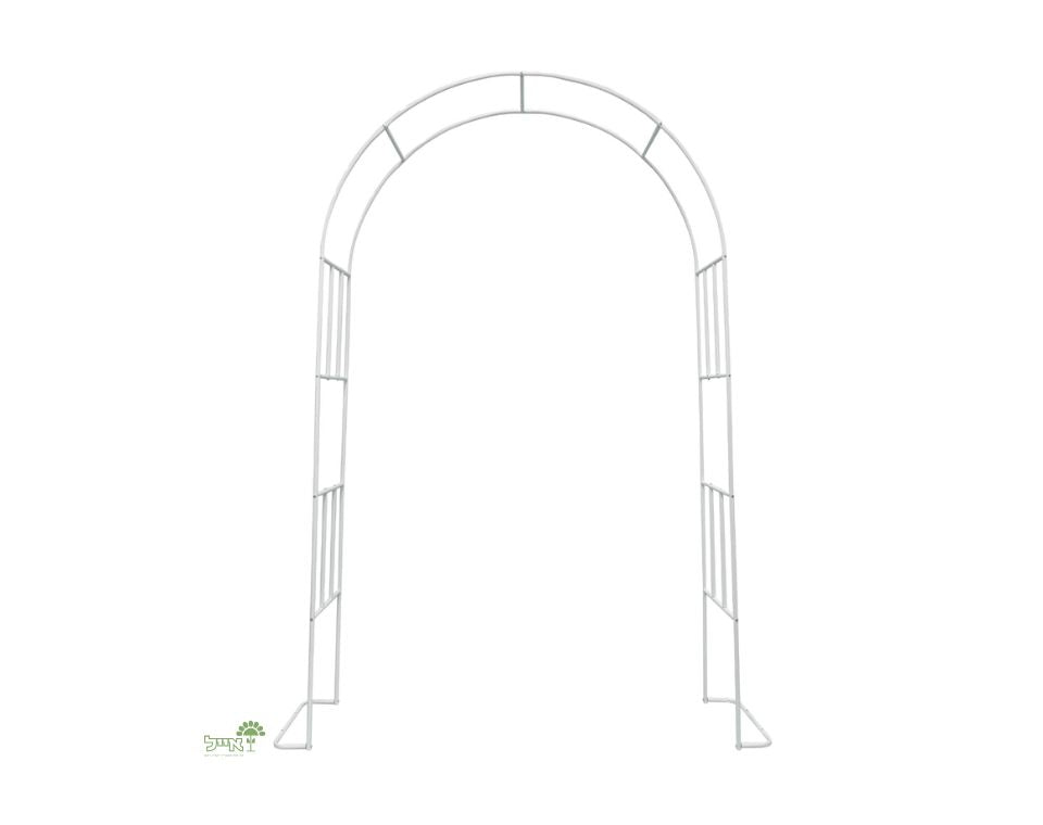 קשת מברזל לטיפוס צמחים | 240x146x38 | לבן | דגם אורנית