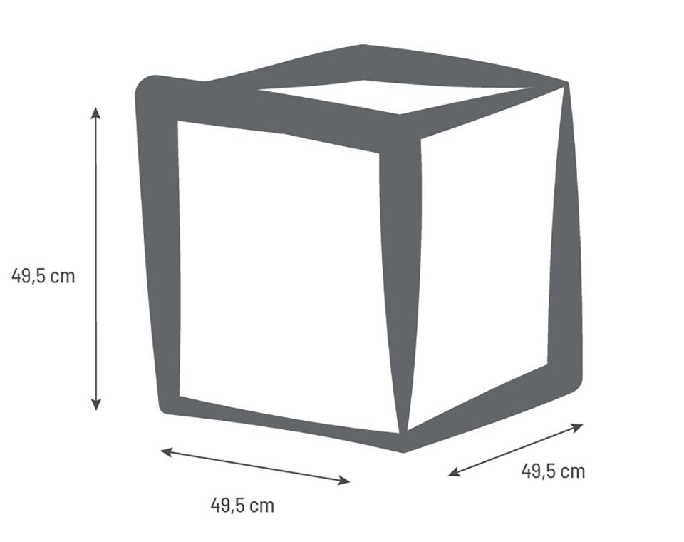 אדנית דמוי בטון | מידות 49.5X49.5X49.5 | אפור כהה