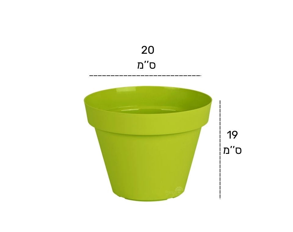 עציץ אביב | ירוק ליים | קוטר 20 ס"מ
