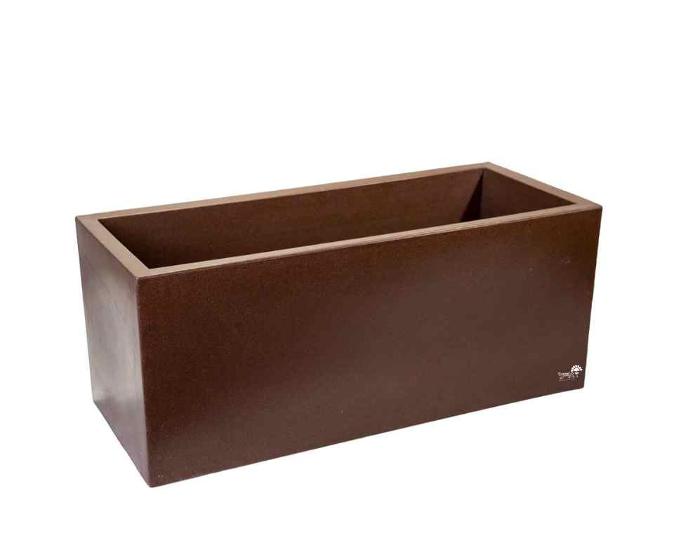 אדנית רוטו מלבני | חום | 100X45X45