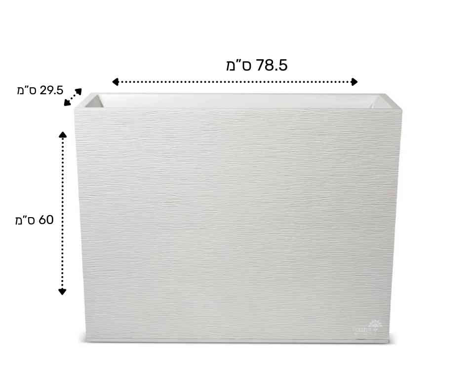 אדנית פסים | 29.5X78.5X60 | לבן
